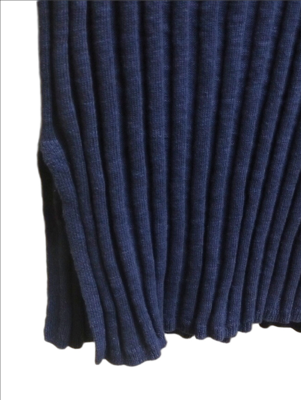 🆕 FREE PEOPLE BEACH VEDA NAVY BLUE LINEN BLEND V-NECK  RIBBED SWEATER VEST - Picture 5 of 10